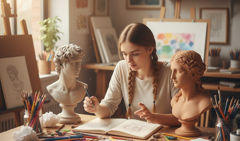 Рисуем мужскую и женскую головы